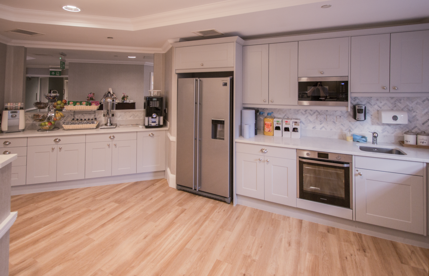 country kitchen from care home interior refurbishment