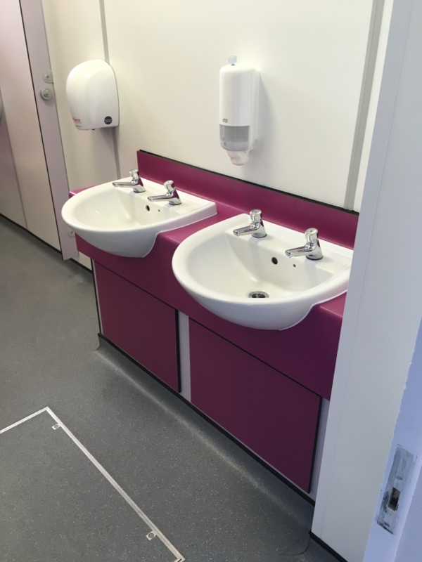 Secondary school changing room toilet refurbishment