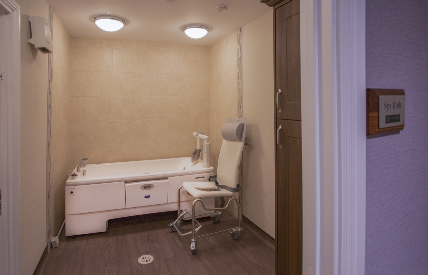 spa bath from care home interior refurbishment